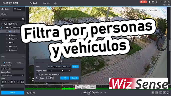 ¿Cómo buscar grabaciones en tu DVR dahua? Filtrar por personas y vehículos en versiones wizsense